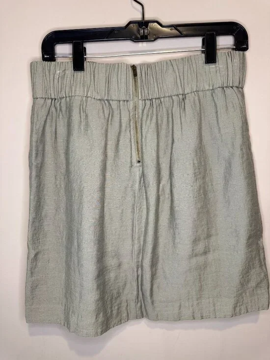 Ann Taylor Loft Mini Skirt Green with Zipper size 6 Medium - Picture 4 of 6